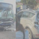 Un colectivo impactó contra dos autos en el templete a San Cayetano