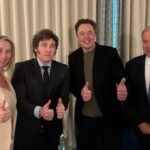 Javier Milei y su hermana Karina se reunieron por segunda vez con Elon Musk