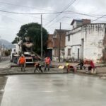 Se realizan arreglos de calles en diversos frentes de obra